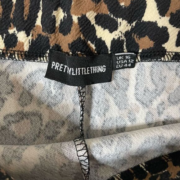 PrettyLittleThing Leopard Print Gauchos - Picture 4 of 4